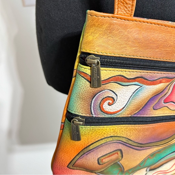 Anuschka Hand Painted Crossbody Leather Bag - Picture 15 of 15